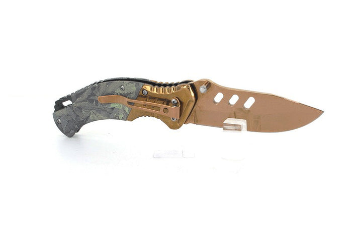 Couteau pliant Herbertz 575612 bronzé manche 11.5cm camouflage + étui