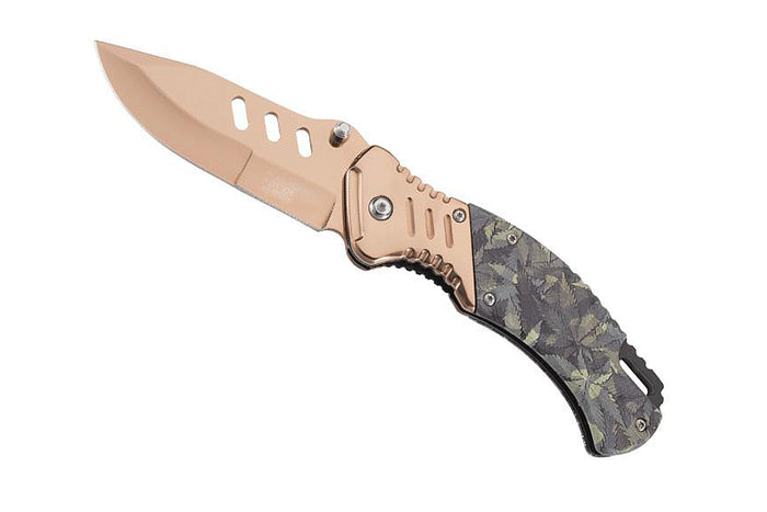 Couteau pliant Herbertz 575612 bronzé manche 11.5cm camouflage + étui