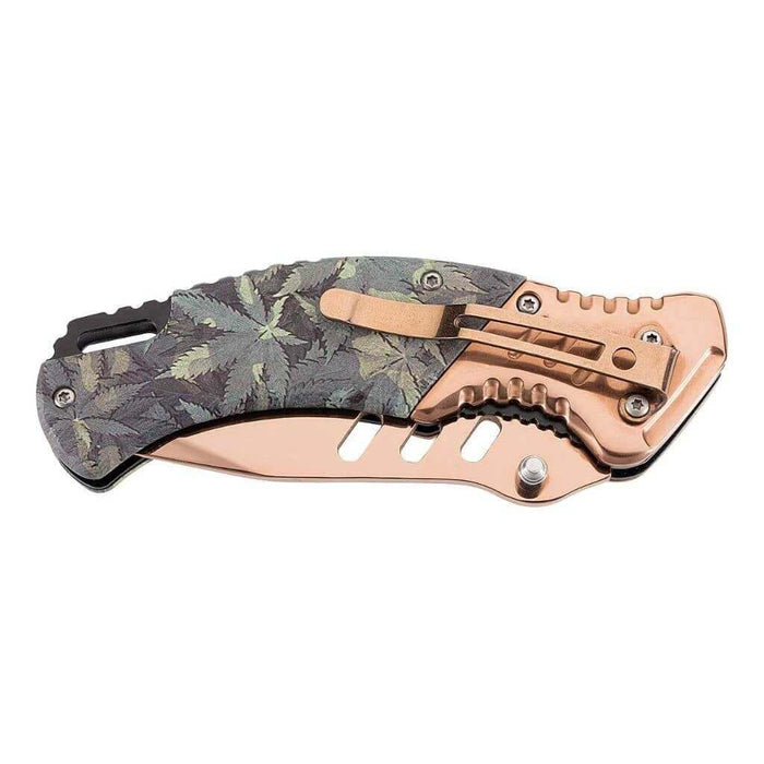 Couteau pliant Herbertz 575612 bronzé manche 11.5cm camouflage + étui