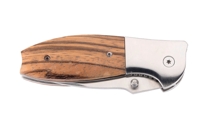 Couteau pliant Herbertz 579810 manche zebrawood avec mitres en acier inox 10cm