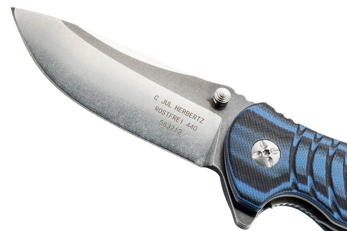 Couteau pliant Herbertz 583212 manche G10 antidérapant bicolore 11,5cm + étui