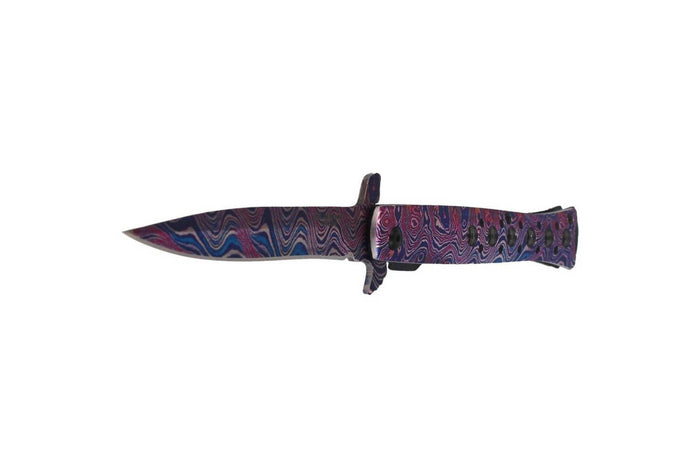Couteau pliant Herbertz 584713 manche inox avec revêtement coloré 12,7cm