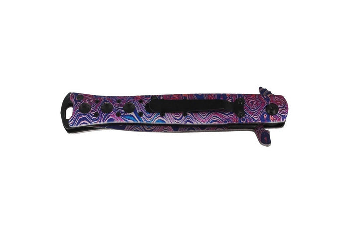Couteau pliant Herbertz 584713 manche inox avec revêtement coloré 12,7cm