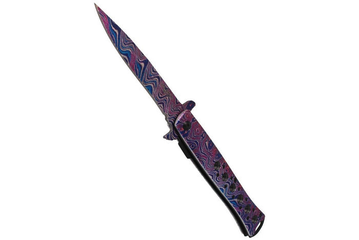 Couteau pliant Herbertz 584713 manche inox avec revêtement coloré 12,7cm