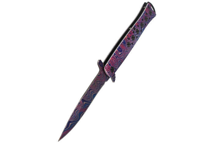 Couteau pliant Herbertz 584713 manche inox avec revêtement coloré 12,7cm