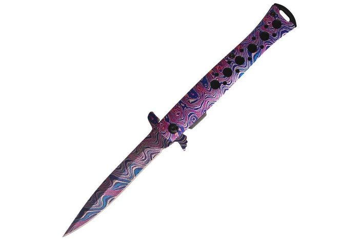 Couteau pliant Herbertz 584713 manche inox avec revêtement coloré 12,7cm