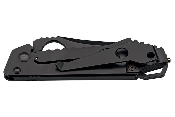 Couteau pliant Herbertz 587510 tout inox revêtement noir manche 10cm