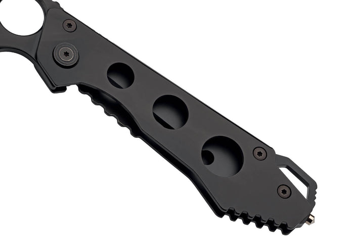Couteau pliant Herbertz 587510 tout inox revêtement noir manche 10cm