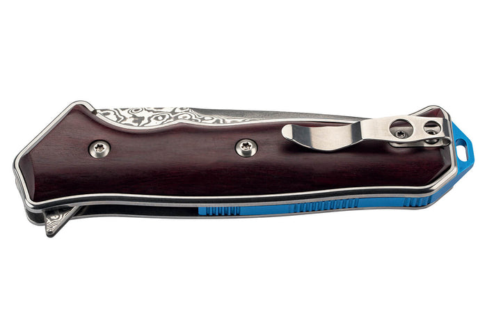 Couteau pliant Herbertz 594212 lame damassée et manche bois de santal 12,3cm