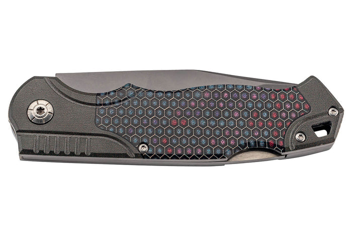 Couteau pliant Herbertz 595113 acier inox G10 impression 3D nid d'abeilles multicolore 12,5cm
