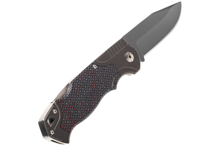 Couteau pliant Herbertz 595113 acier inox G10 impression 3D nid d'abeilles multicolore 12,5cm