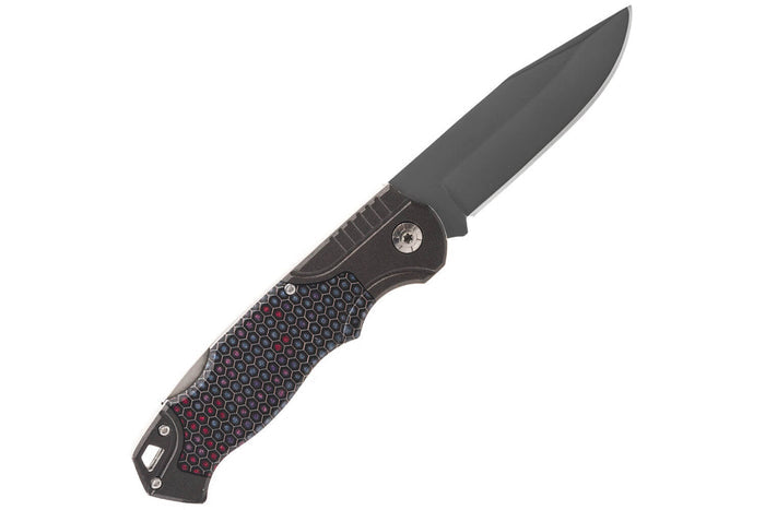 Couteau pliant Herbertz 595113 acier inox G10 impression 3D nid d'abeilles multicolore 12,5cm