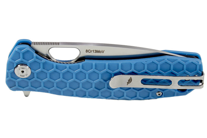 Couteau pliant Honey Badger Flipper Large 01HO040 manche nylon / fibres de verre bleu 11,7cm