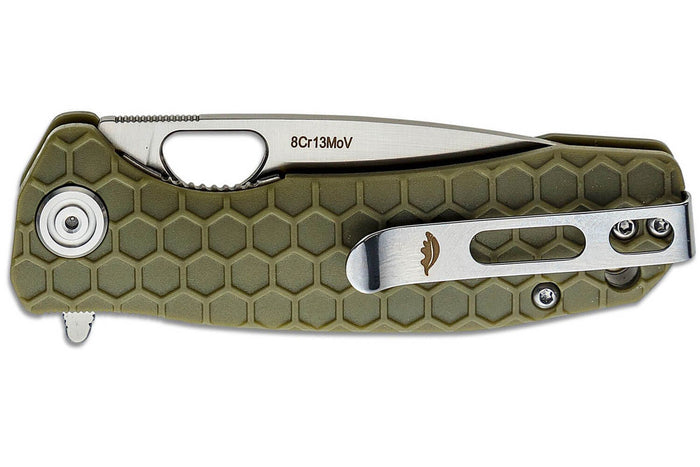 Couteau pliant Honey Badger Flipper Small 01HO010 manche nylon / fibres de verre vert kaki 9,4cm