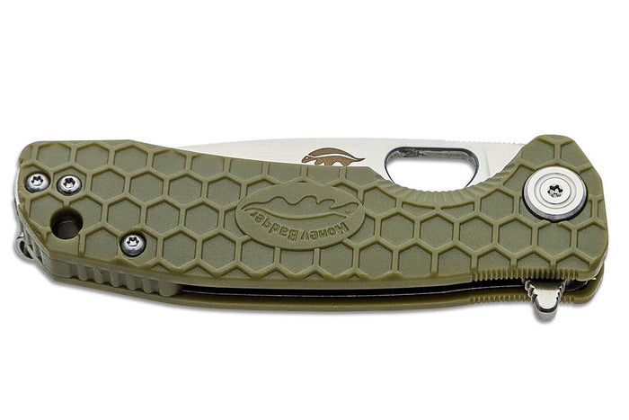 Couteau pliant Honey Badger Flipper Small 01HO010 manche nylon / fibres de verre vert kaki 9,4cm