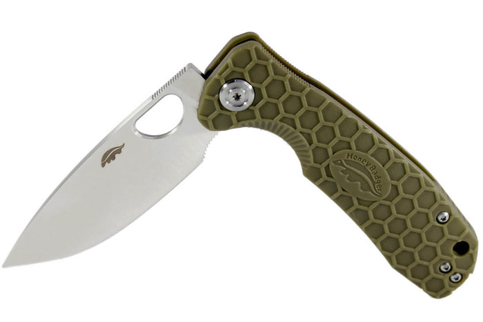 Couteau pliant Honey Badger Flipper Small 01HO010 manche nylon / fibres de verre vert kaki 9,4cm