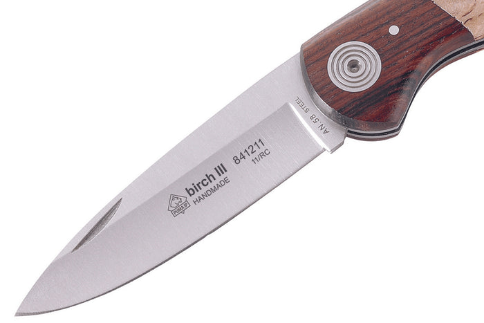 Couteau pliant Puma IP Birch III 341211 manche en bois de bouleau 10,8cm