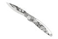 Couteau pliant K2 Elegance K2.21M manche inox décor papillon 11,5cm + étui suédine