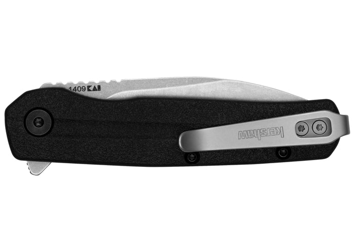 Couteau pliant Kershaw Korra 1409 manche en nylon et fibre de verre noir 10cm