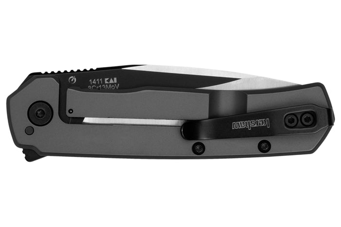 Couteau pliant Kershaw Thermal 1411 manche en acier inoxydable gris 10,4cm