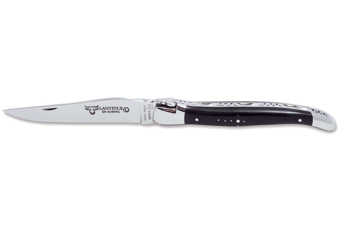 Couteau pliant Laguiole en Aubrac en ébène manche 12cm