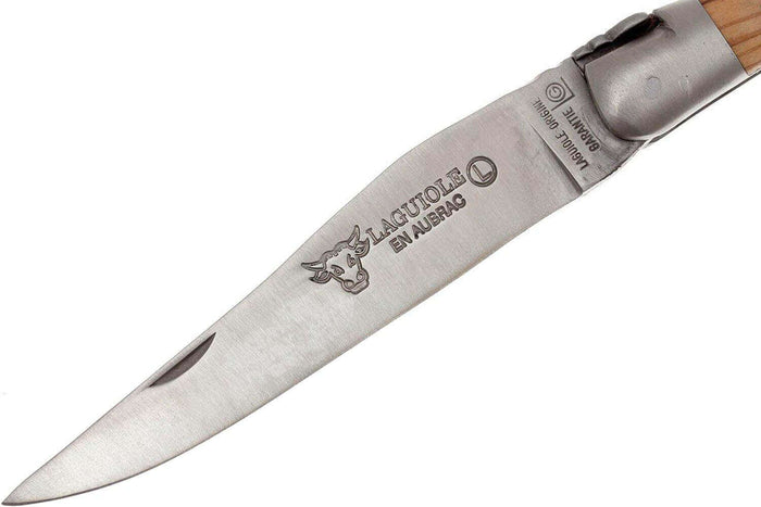 Couteau pliant Laguiole en Aubrac en olivier manche 12cm