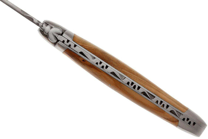 Couteau pliant Laguiole en Aubrac en olivier manche 12cm