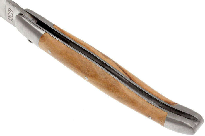 Couteau pliant Laguiole en Aubrac en olivier manche 12cm