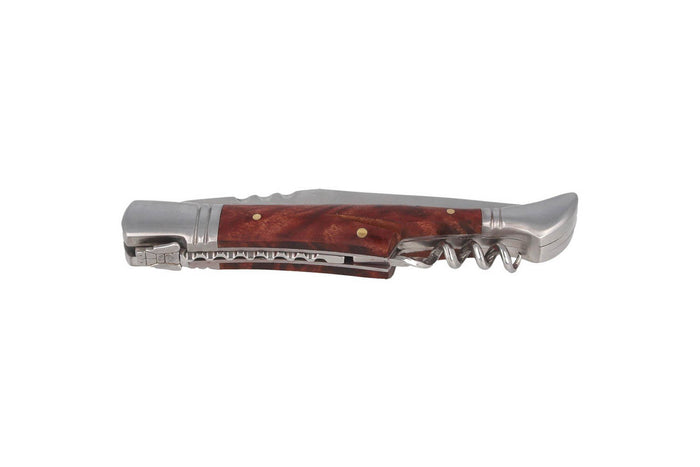 Couteau pliant Laguiole Herbertz 231112 manche bois de cognassier 12cm + tire-bouchon