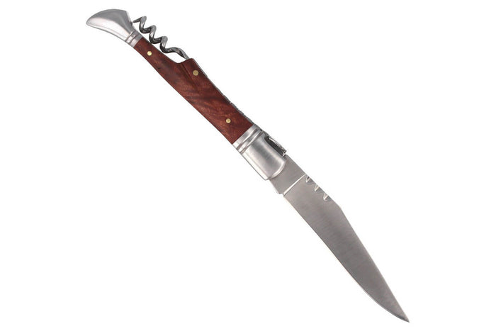 Couteau pliant Laguiole Herbertz 231112 manche bois de cognassier 12cm + tire-bouchon