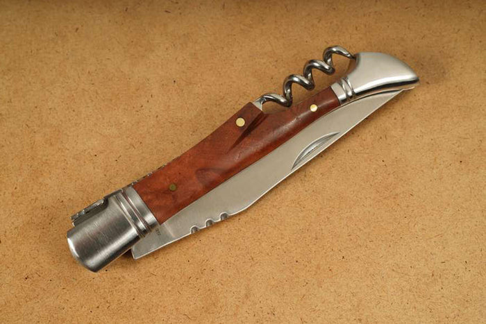 Couteau pliant Laguiole Herbertz 231112 manche bois de cognassier 12cm + tire-bouchon