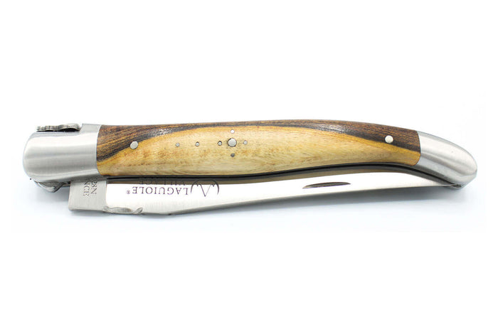 Couteau pliant Laguiole Village manche en pistachier 12cm avec mitre
