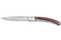 Couteau pliant Le Coq Français Charlemagne Red Heart artisanal manche bois rouge 11,5cm + étui