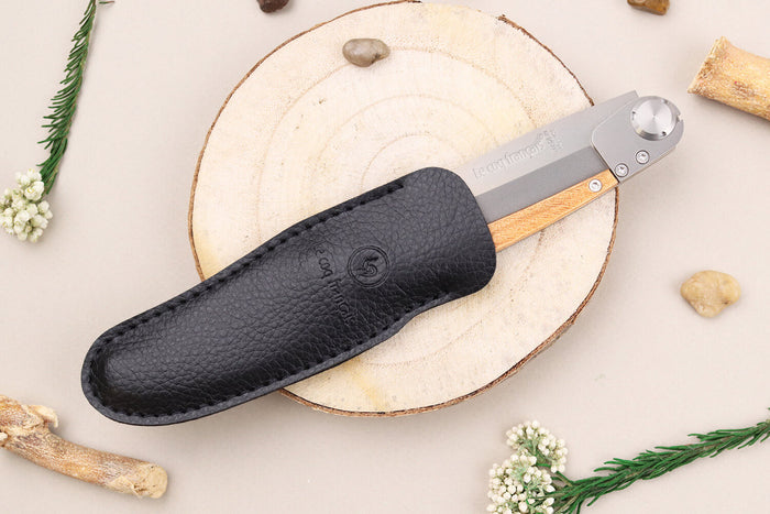 Couteau pliant Le Coq Français Nautic artisanal manche bois d'olivier 11,5cm + étui