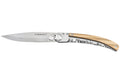 Couteau pliant Le Coq Français Paris artisanal manche bois d'olivier 11,5cm + étui