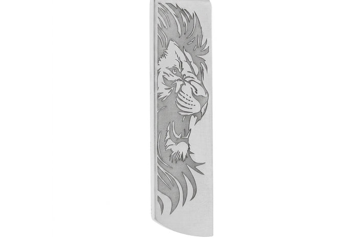 Couteau pliant Le Fidèle 20/20 en ébène 10,8cm lame décor lion