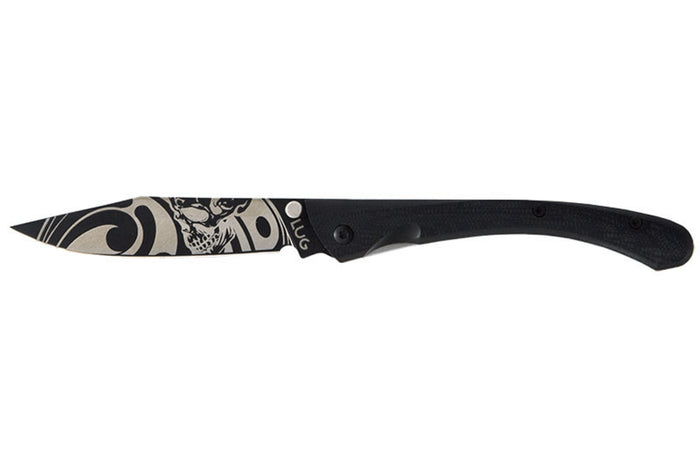 Couteau pliant Lug Bad boy LUC63LTB2LC manche en G10 et acier noir 12cm