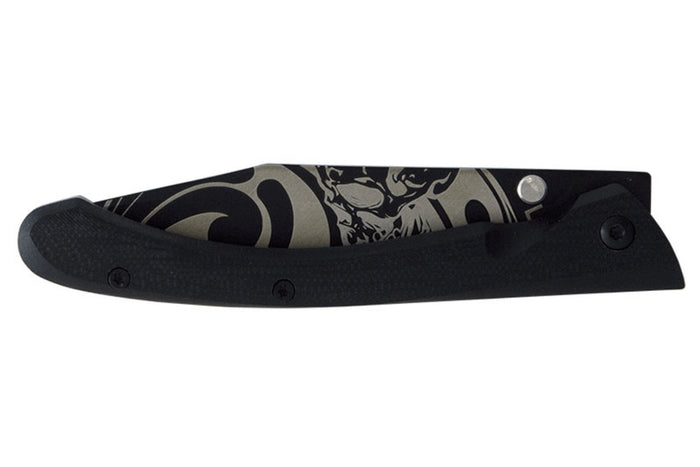 Couteau pliant Lug Bad boy LUC63LTB2LC manche en G10 et acier noir 12cm