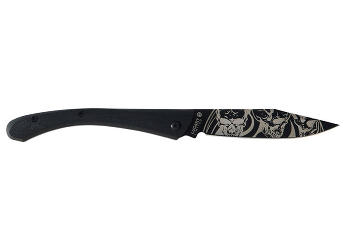 Couteau pliant Lug Bad boy LUC63LTB2LC manche en G10 et acier noir 12cm