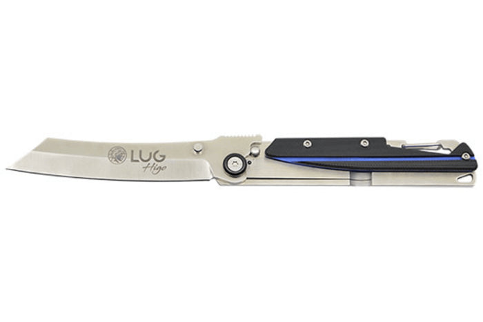 Couteau pliant LUG Higo LUSP3SHBLB manche en acier et G10 noir et bleu 11cm