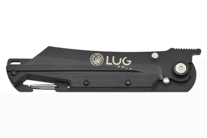 Couteau pliant LUG Higo Titanium LUSP3THB manche en acier et G10 noir 11cm