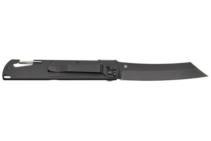 Couteau pliant LUG Higo Titanium LUSP3THOK manche en acier et G10 Kaki et orange 11cm