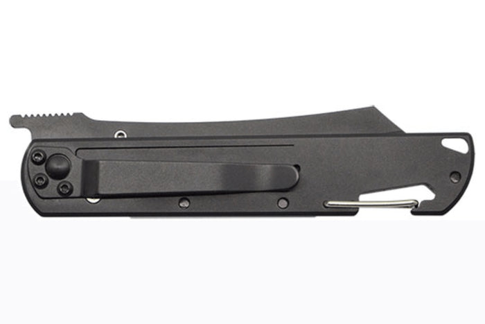 Couteau pliant LUG Higo Titanium LUSP3THOK manche en acier et G10 Kaki et orange 11cm
