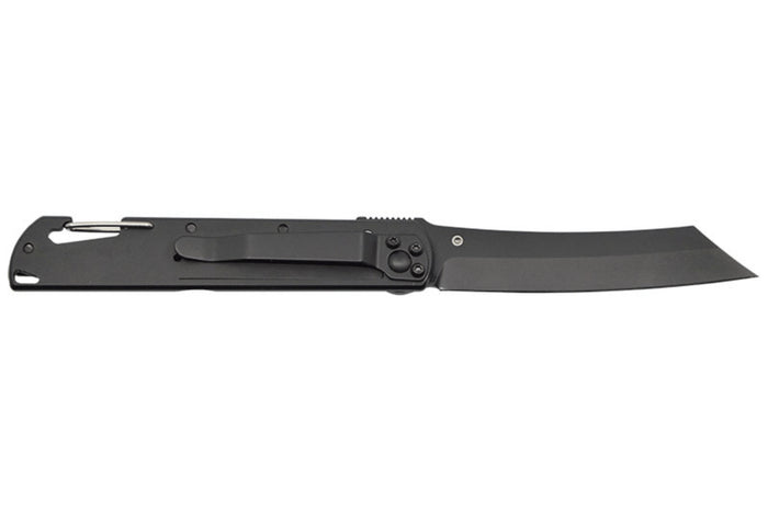 Couteau pliant LUG Higo Titanium LUSP3THRG manche en acier et G10 gris et rouge 11cm