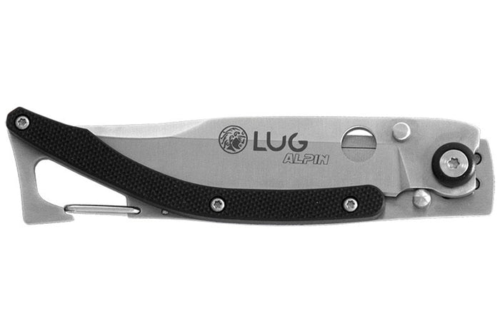 Couteau pliant Lug SP1SB noir manche en G10 et acier 11cm avec clip