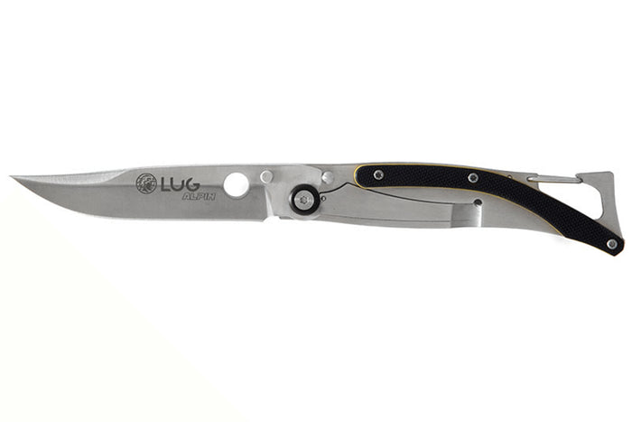 Couteau pliant Lug SP1SJN noir et jaune manche en G10 et acier 11cm avec clip