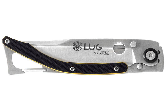 Couteau pliant Lug SP1SJN noir et jaune manche en G10 et acier 11cm avec clip