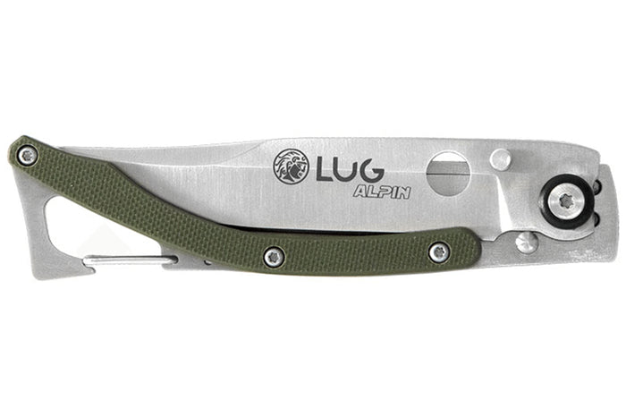 Couteau pliant Lug SP1SK kaki manche en G10 et acier 11cm avec clip