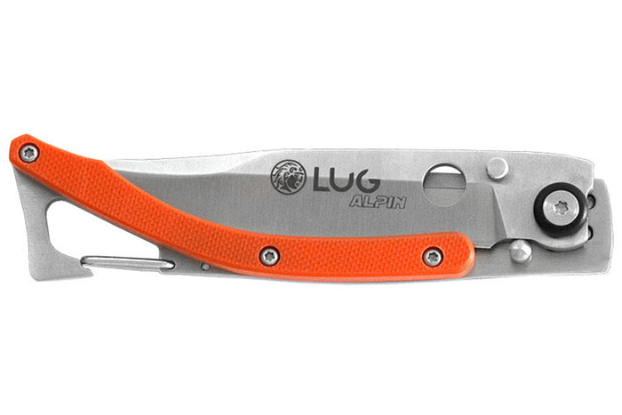 Couteau pliant Lug SP1SO orange manche en G10 et acier 11cm avec clip