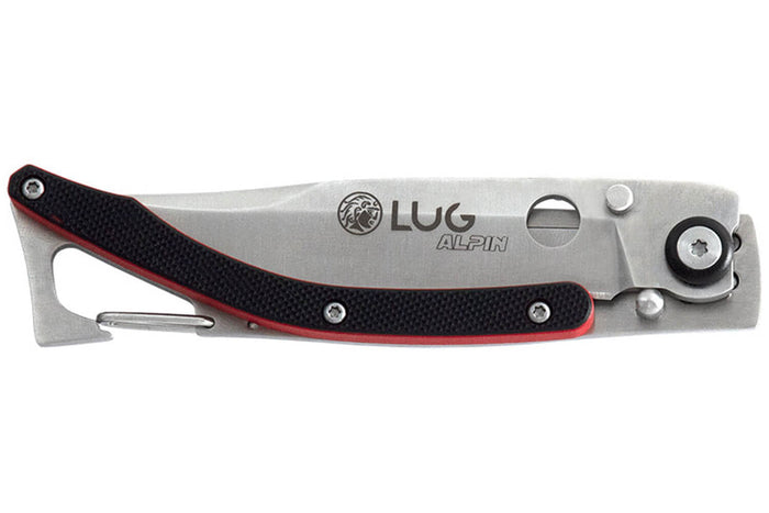 Couteau pliant LUG SP1SRB noir et rouge manche en G10 et acier 11cm avec clip